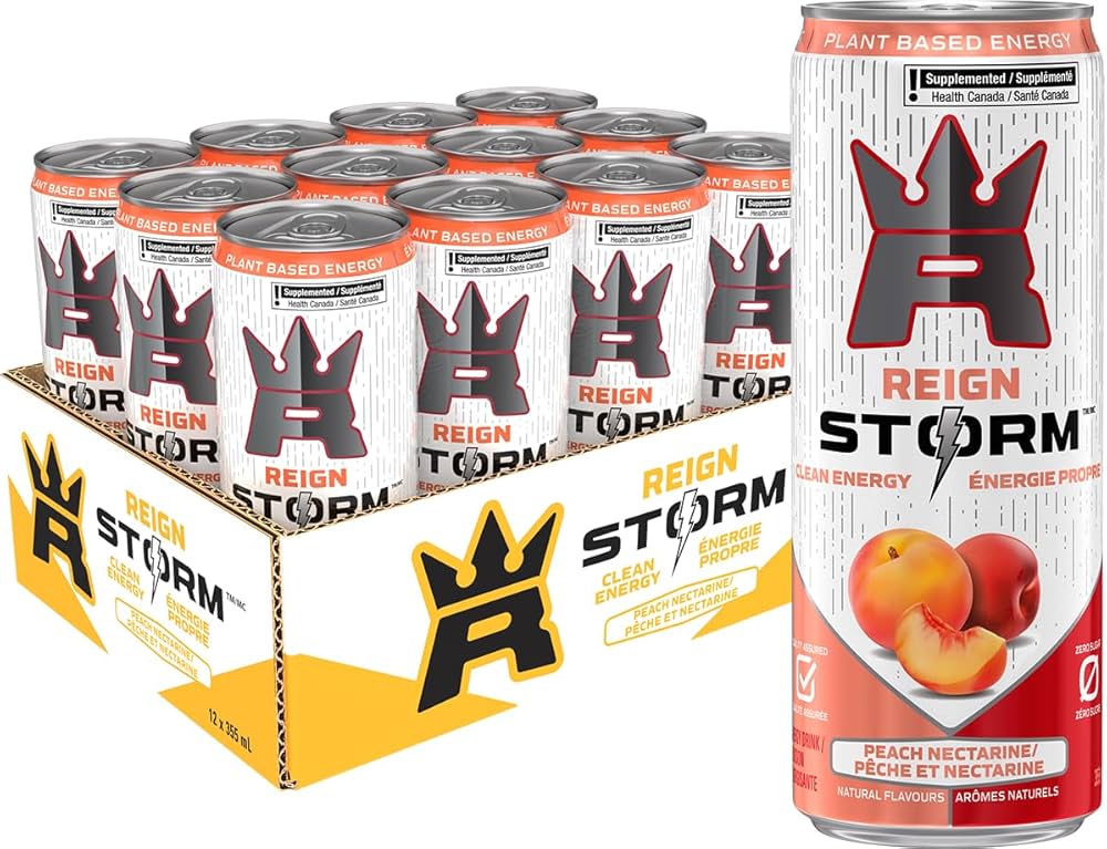 REIGN STORM PEACH NECTARINE 473ML/12CT