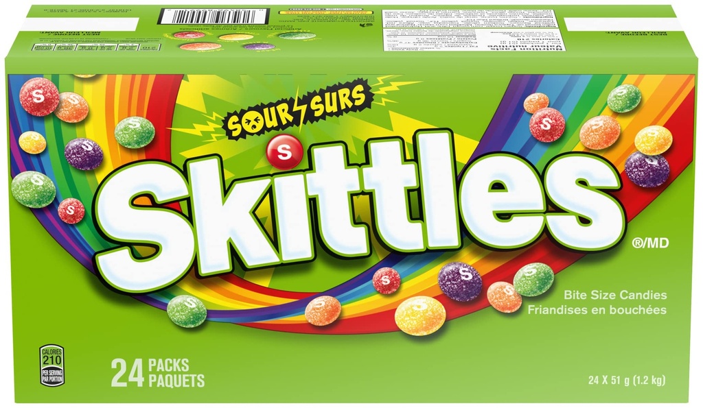 SKITTLES SOUR 51G / 24CT