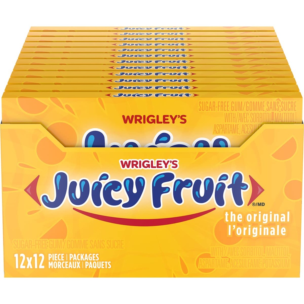 WRIGLEY'S JUICY FRUIT GUM ORIGINAL 12CT 
