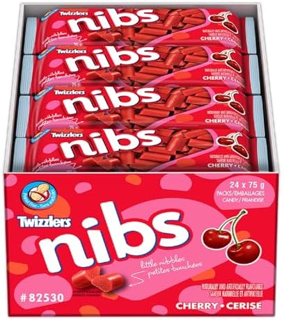 TWIZZLERS NIBS CHERRY 75G / 24CT 