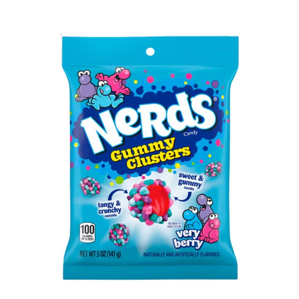 NERDS GUMMY CLUSTERS BERRY PEG BAG 142G