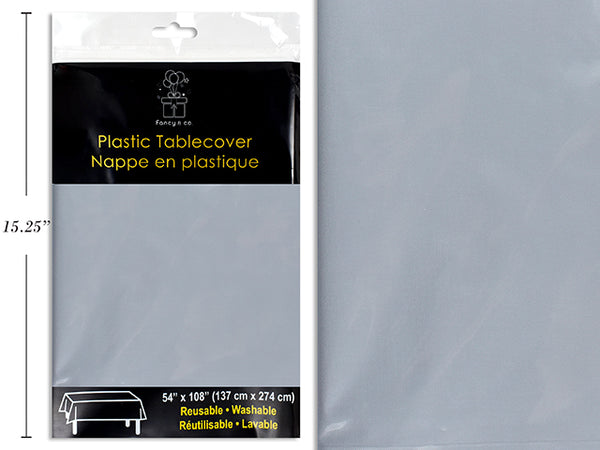 TABLE COVER PLASTIC GRAY