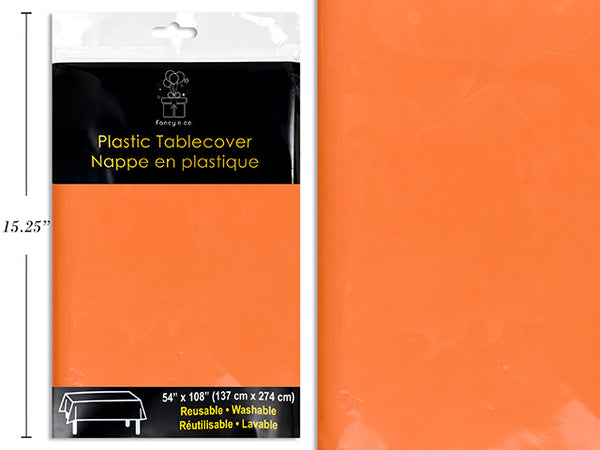 TABLE COVER PLASTIC ORANGE
