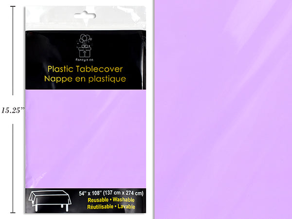 TABLE COVER PLASTIC PURPLE