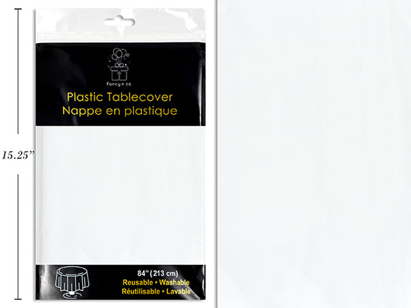 TABLE COVER PLASTIC WHITE