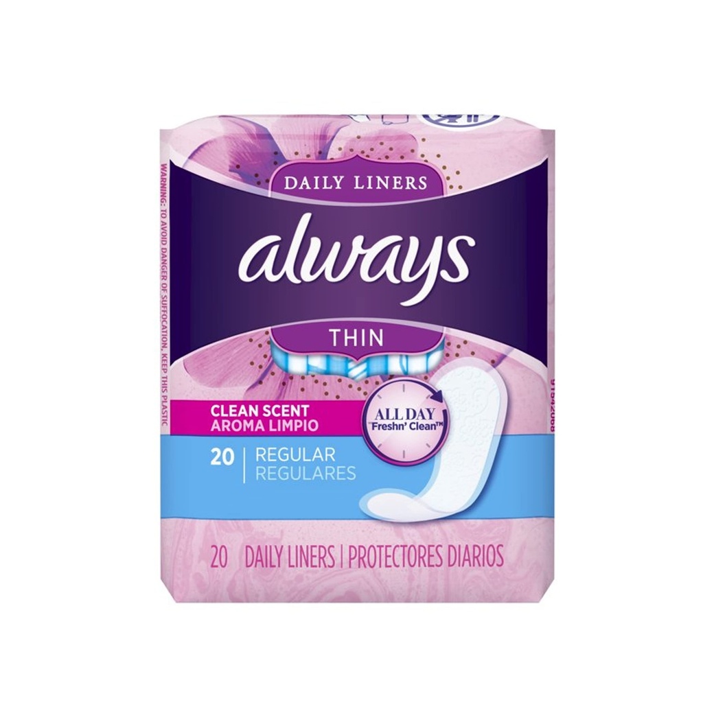 ALWAYS THIN LINERS 20CT