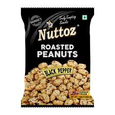 NUTTOZ PEANUT CRACKER BLACK PEPPER / 140G 