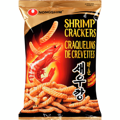 NONGSHIM SHRIMP CRACKERS SPICY /75G 