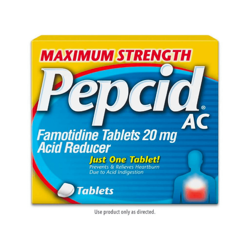 PEPCID AC MAX ST FAMOTIDINE TABLETS 20MG / 5 TAB