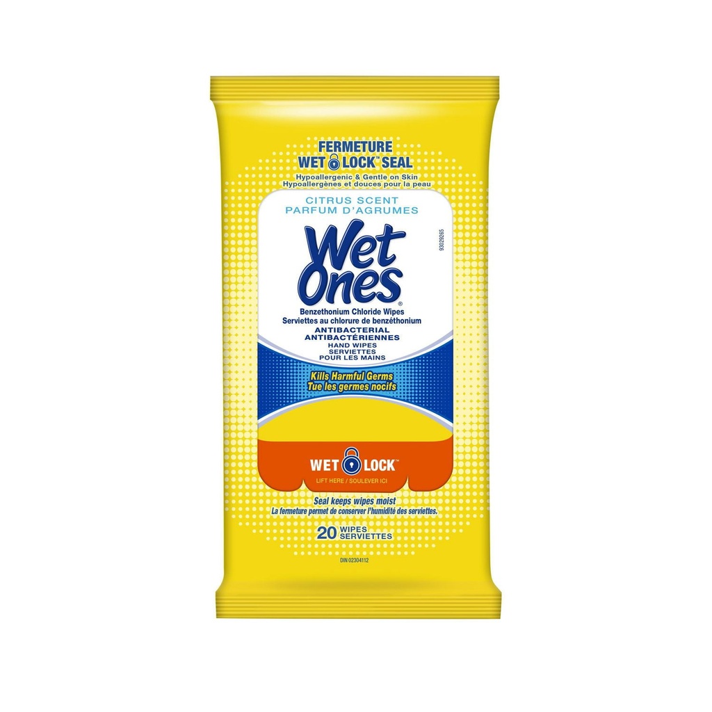 WET ONES ANTIBACT.CITRUS SCENT 20CT