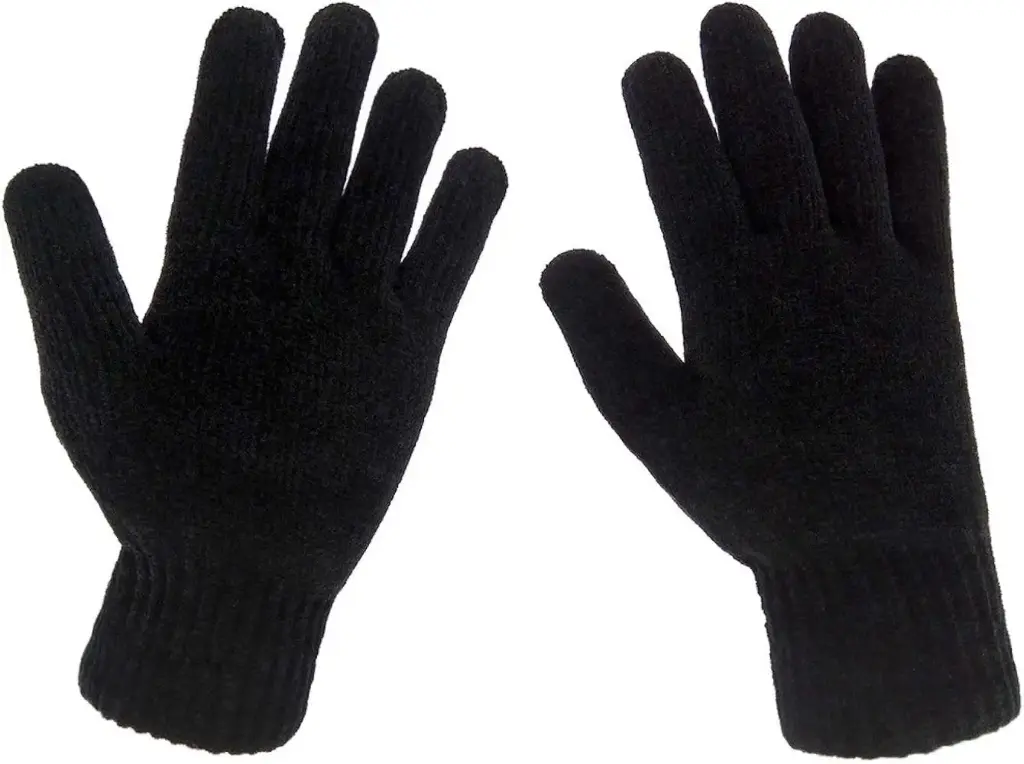 BLACK MEN'S THICK GLOVES