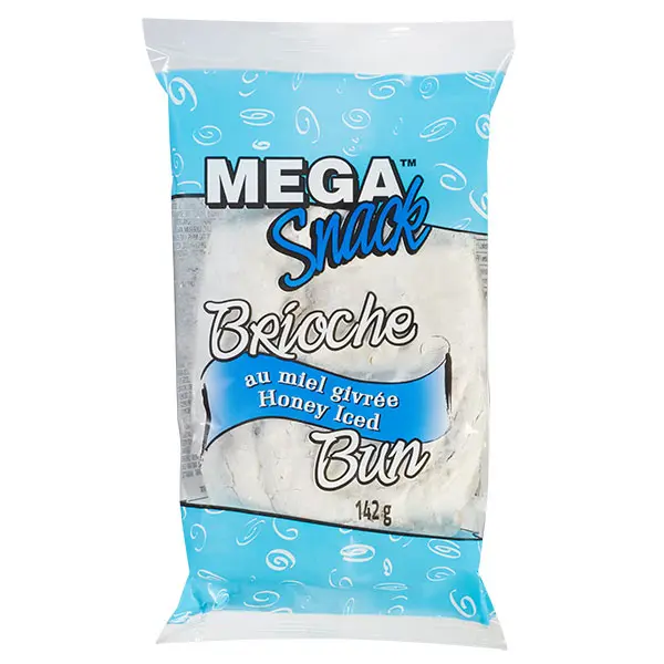 MEGA SNACK HONEY ICED BUN 142G/12CT