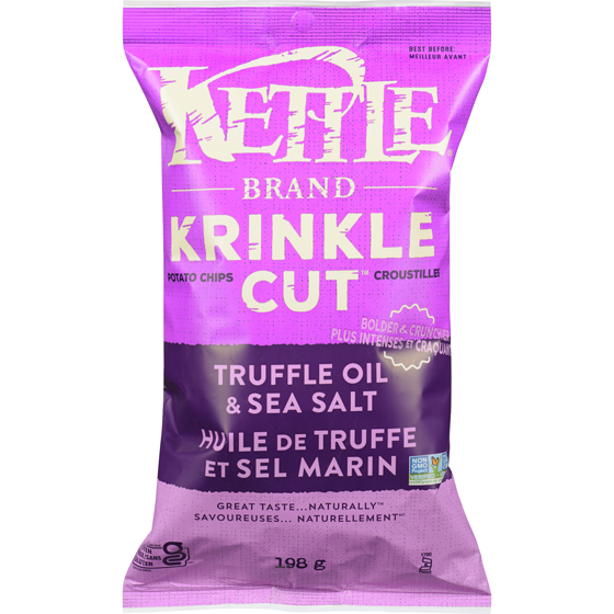 KETTLE TRUFFLE OIL & SEA SALT CHIPS 198G