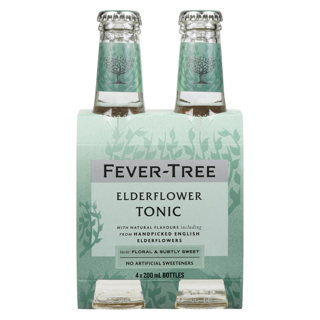 FEVER TREE ELDERFLOWER TONIC 200ML/4CT