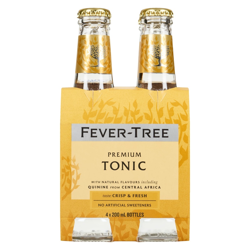 FEVER TREE PREMIUM TONIC WATER 200ML/4CT 