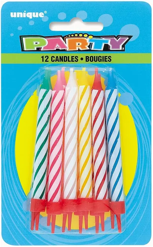 BIRTHDAY CANDLES W/ HOLDER 24/PK 