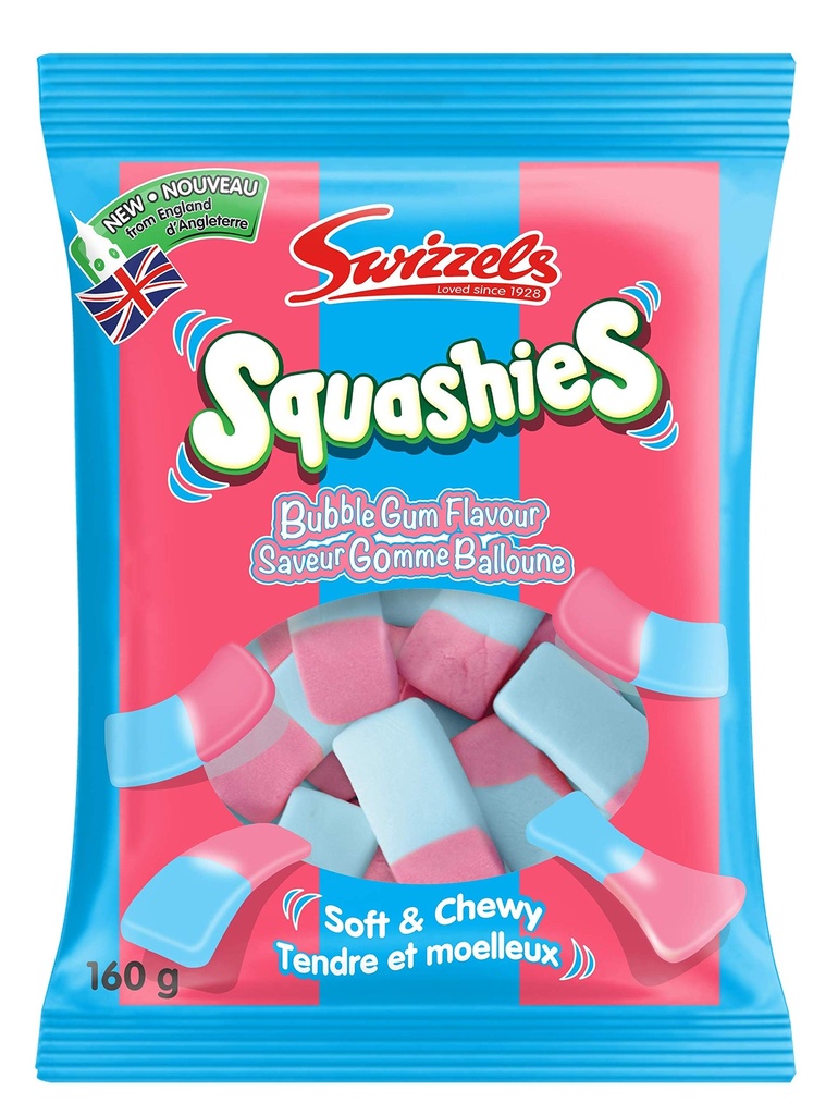 SQUASHIES BUBBLE GUM 160G