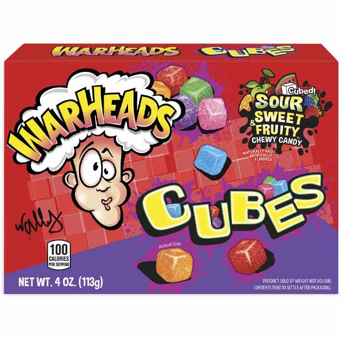 WARHEADS SOUR FRUITY CUBES THEAT. 113G