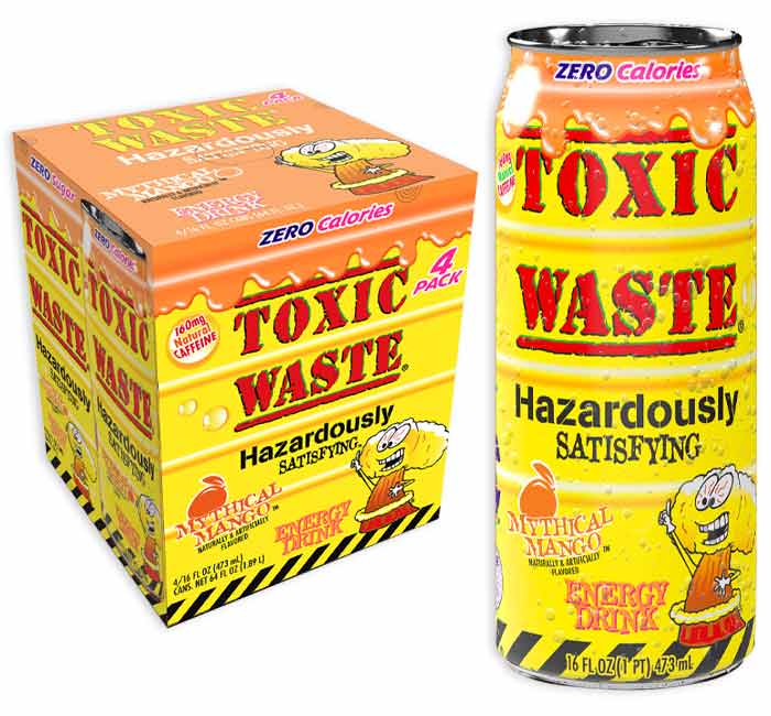TOXIC WASTE MANGO ENERGY DRINK 4CT 