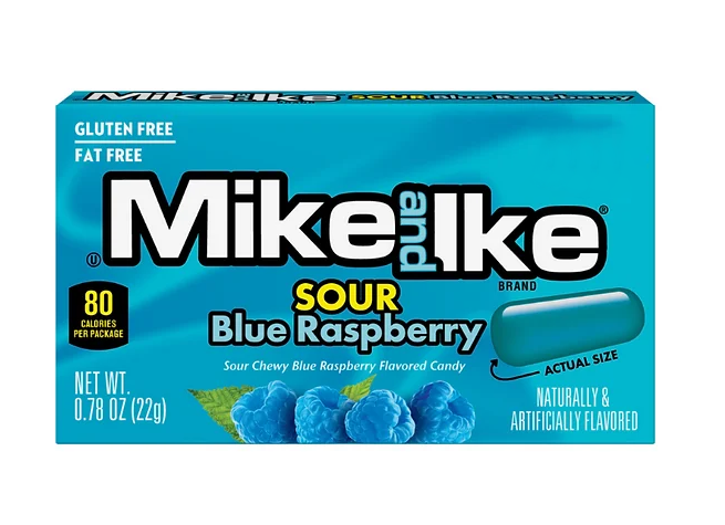 MIKE & IKE SOUR BLUE RASPBERRY 22G/24CT
