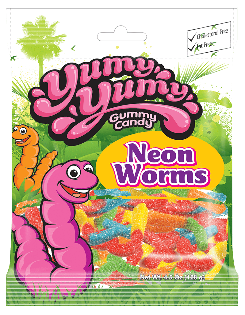 YUMY YUMY NEON WORMS 4OZ