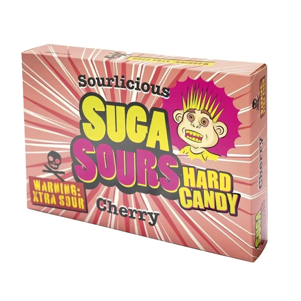 SUGA SOURS HOT CHERRY HARD CANDY 100G (UK)