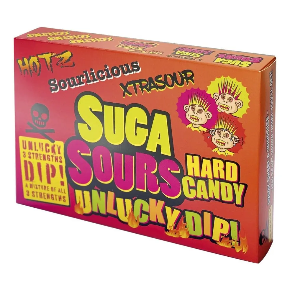 SUGA SOURS UNLUCKY DIP HARD CANDY 100G (UK)