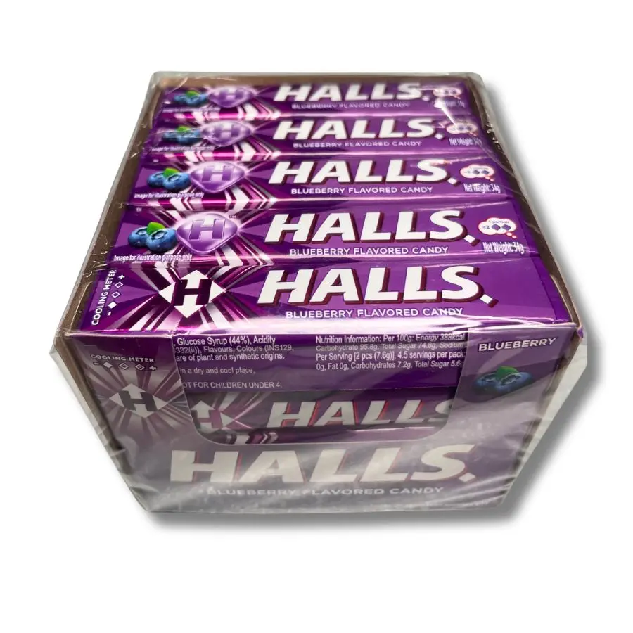 HALLS BLUEBERRY FLAVORED 20CT 