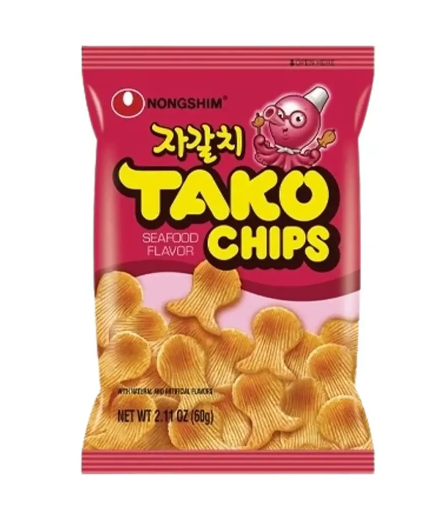 NONGSHIM TAKO CHIPS SEAFOOD FLVR 60G
