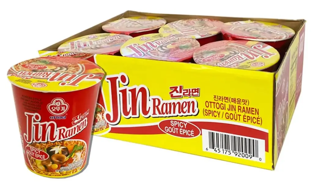OTTOGI JIN RAMEN CUPS SPICY 65G/6PK