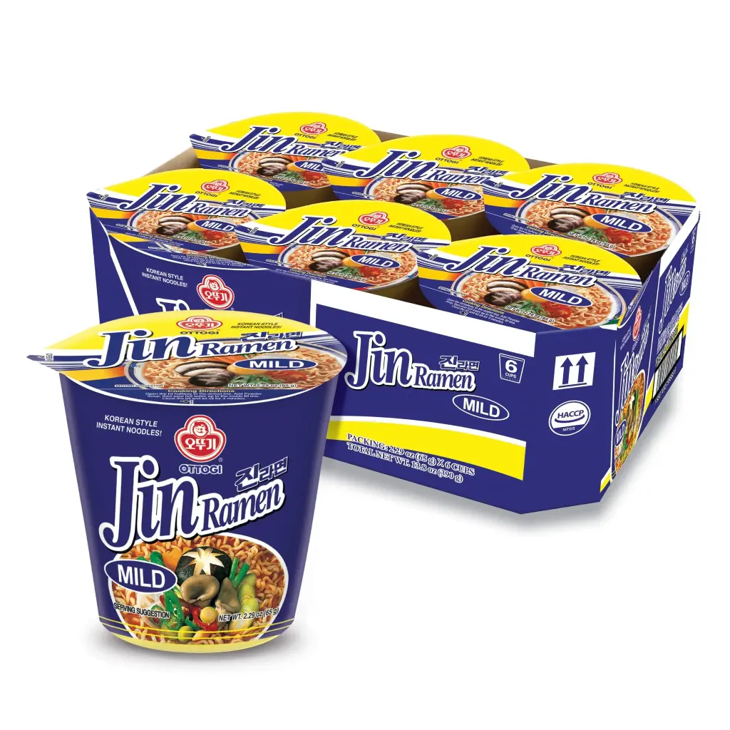 OTTOGI JIN RAMEN CUPS MILD 65G/6PK