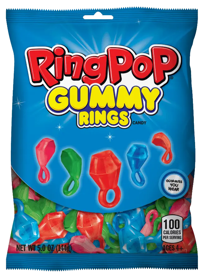 RING POP GUMMY RINGS 144G