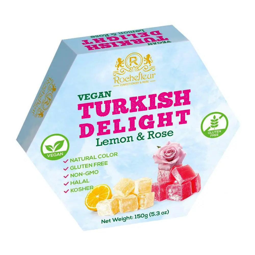 VEGAN TURKISH DELIGHT LEMON & ROSE 150G