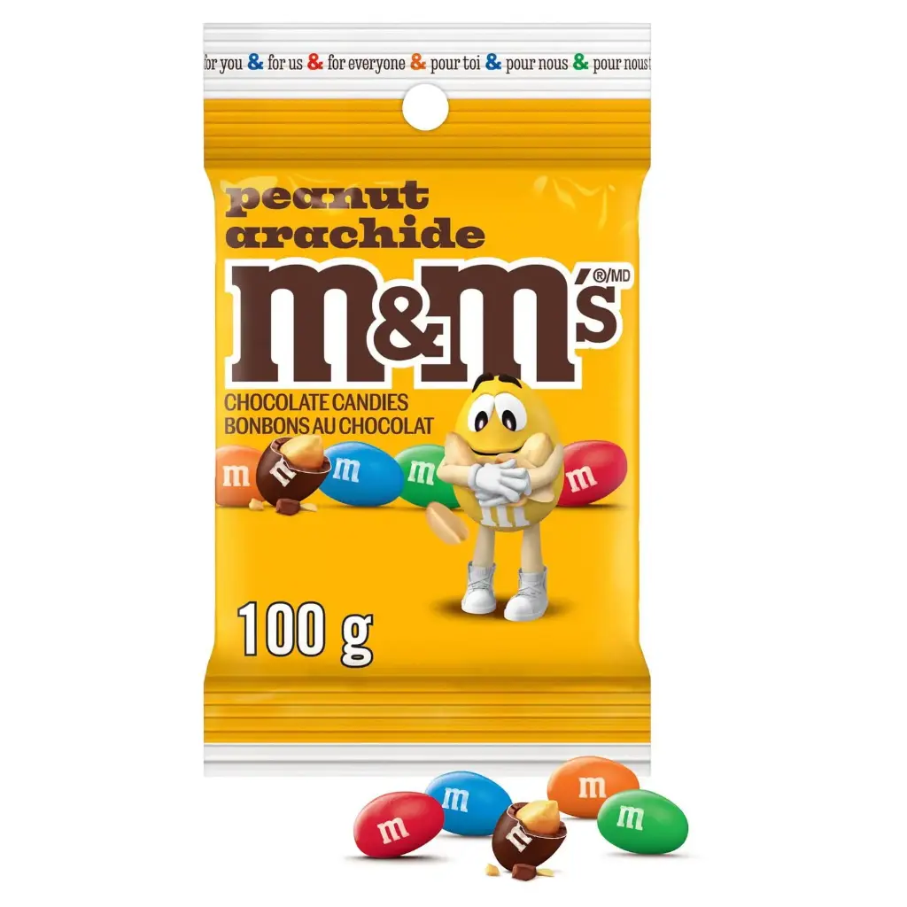 M&M PEANUT BAG 100G