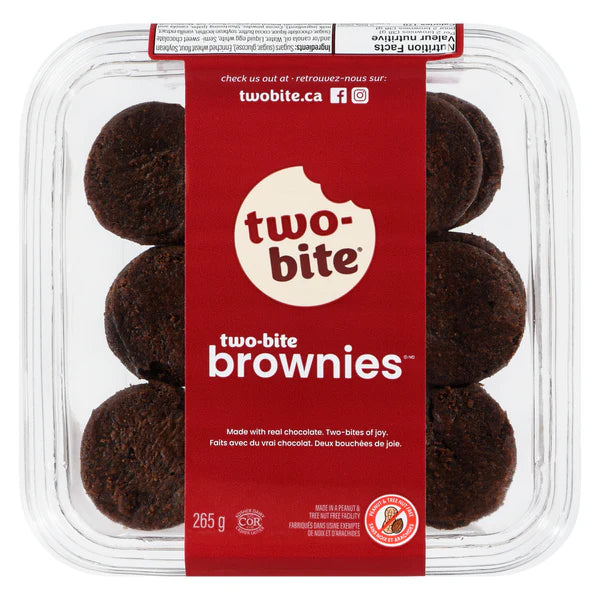 TWO BITE BROWNIES TUB 265G
