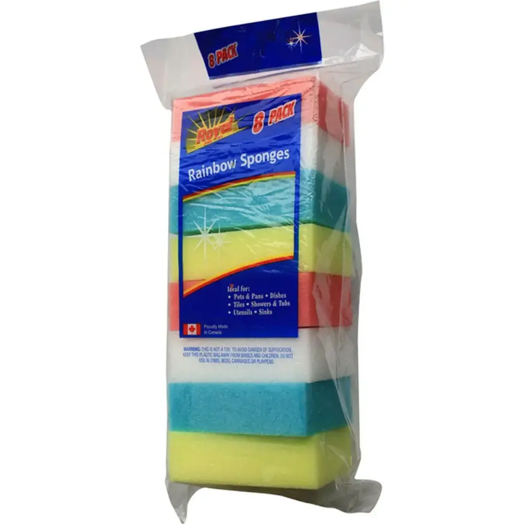 ROYAL RAINBOW SPONGE/8PK