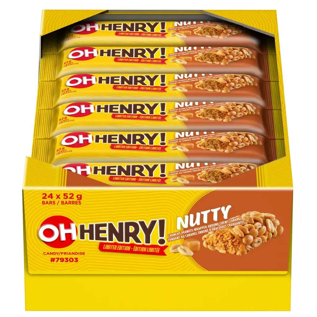 OH HENRY NUTTY KING SIZE 96G/ 18CT  