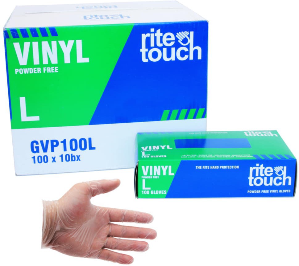 TOUCHFLEX VINYL GLOVES LARGE 