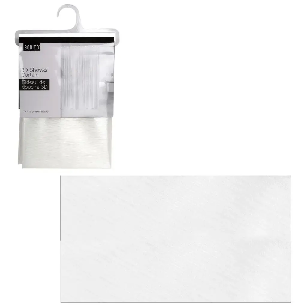 BODICO VINYL SHOWER CURTAIN CLEAR 70"X72" 