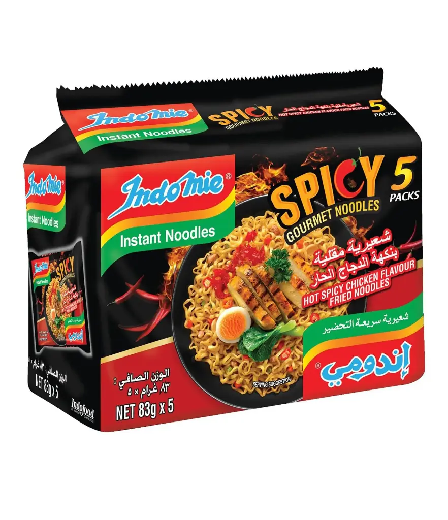 INDOMIE MI GORENG HOT SPICY CHICKEN NOODLES 83G/5PK