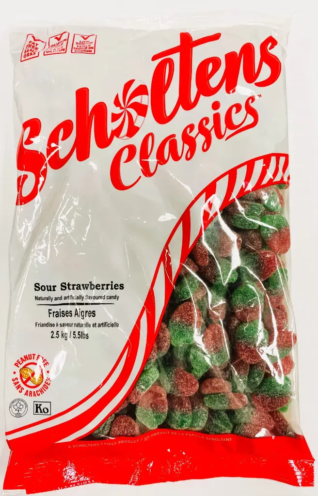 SCHOLTENS CLASSIC SOUR STRAWBERRIES 2.5KG