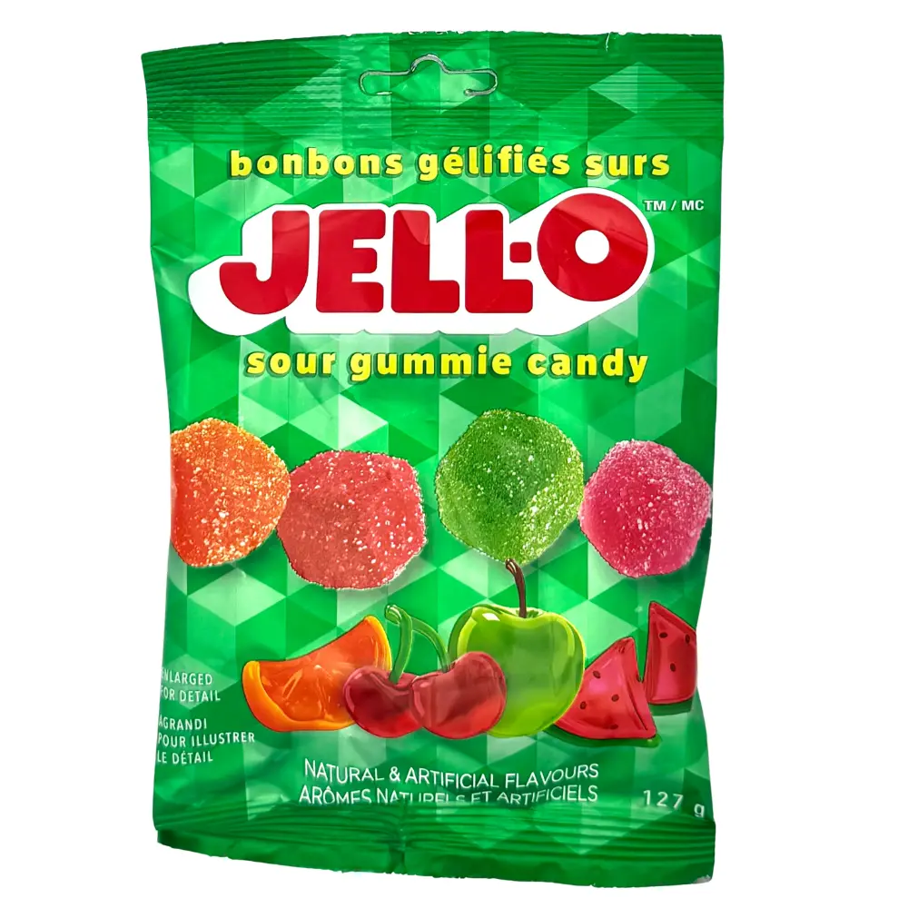 JELL-O BONBONS SOUR CUBE GUMMY 127G