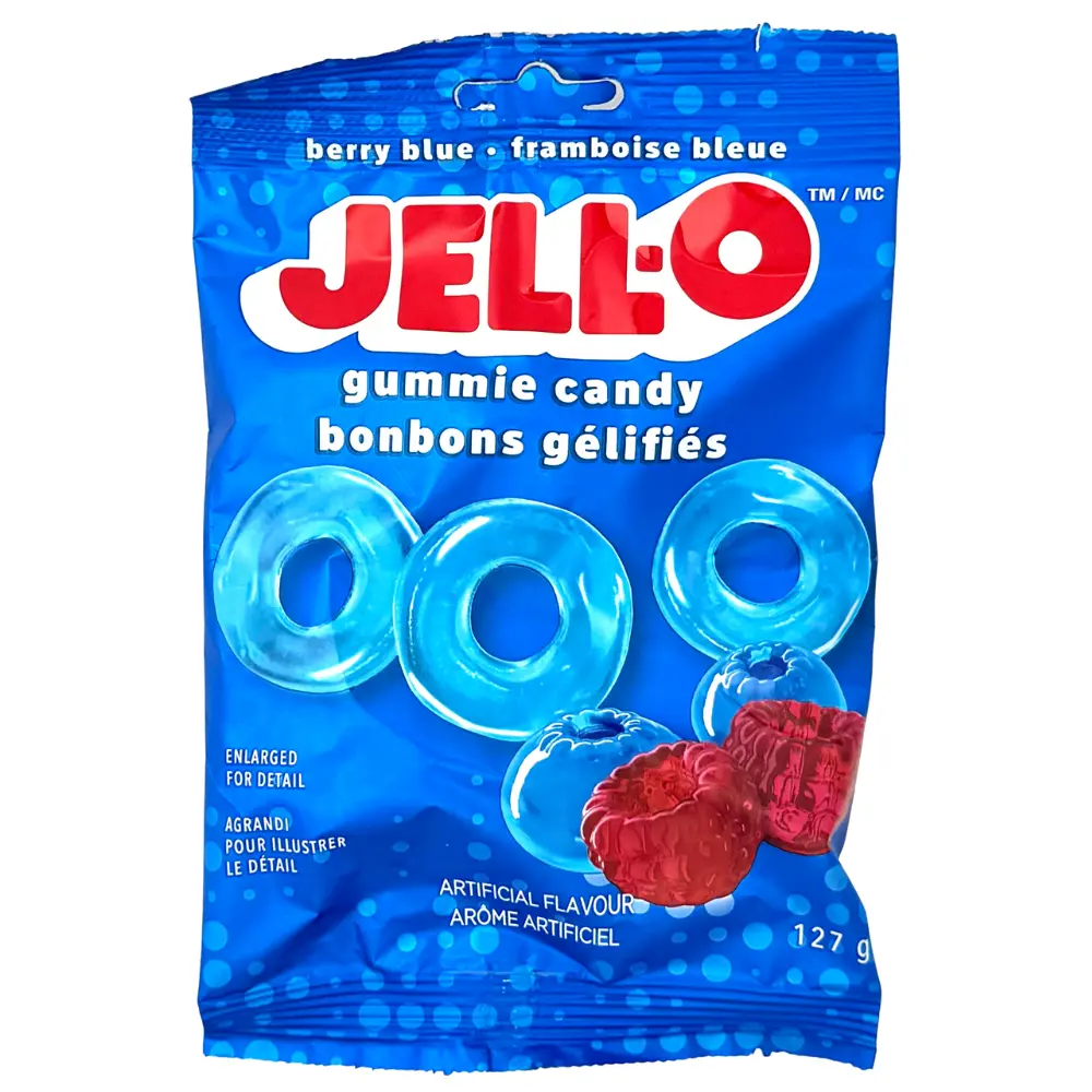 JELL-O BERRY BLUE RINGS GUMMY 127G 