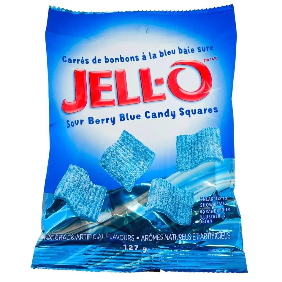 JELL-O BERRY BLUE SOUR GUMMY 127G  