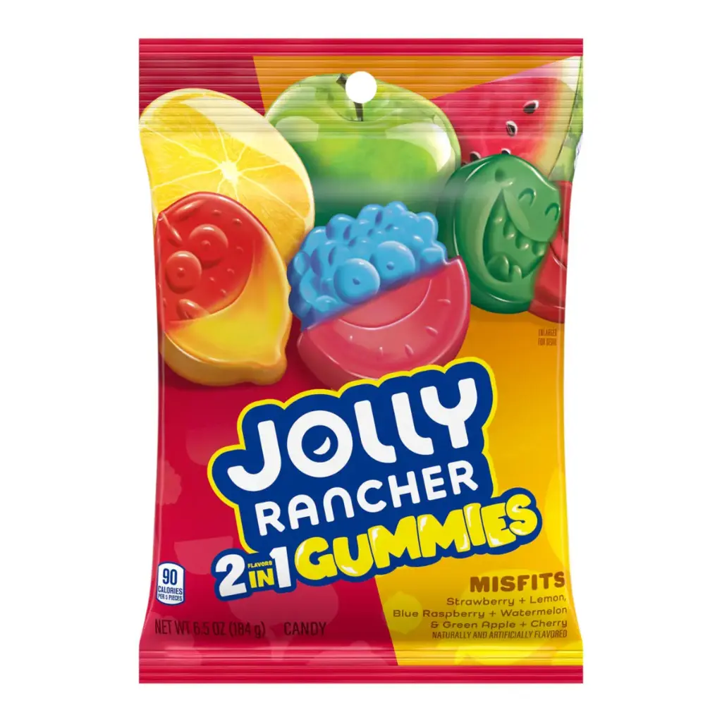JOLLY RANCHER 2IN1 GUMMIES MISFITS 184G