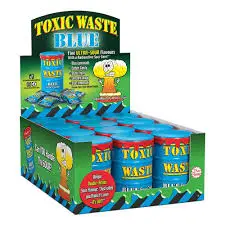 TOXIC WASTE SOUR CANDY BLUE DRUM 42G/12CT