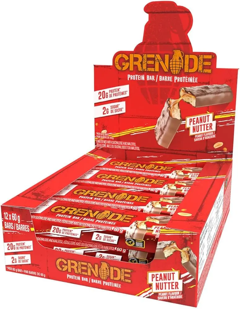 GRENADE PEANUT BUTTER PROTIEN BAR 60G/12CT 