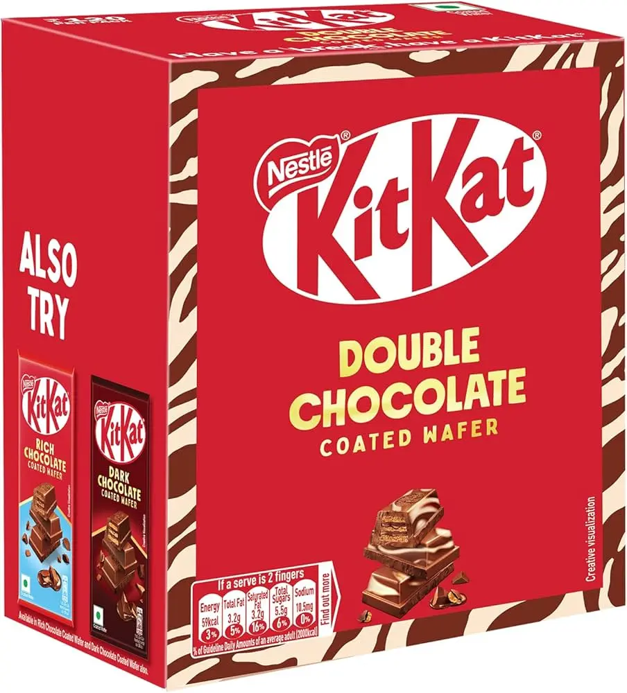 KITKAT DOUBLE CHOCOLATE COATED WAFER 64G/10CT (INDIA)