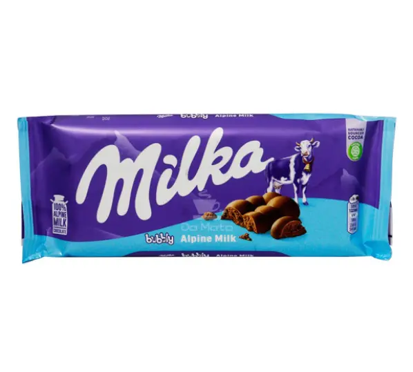MILKA BUBBLY ALPINE MILK 90G