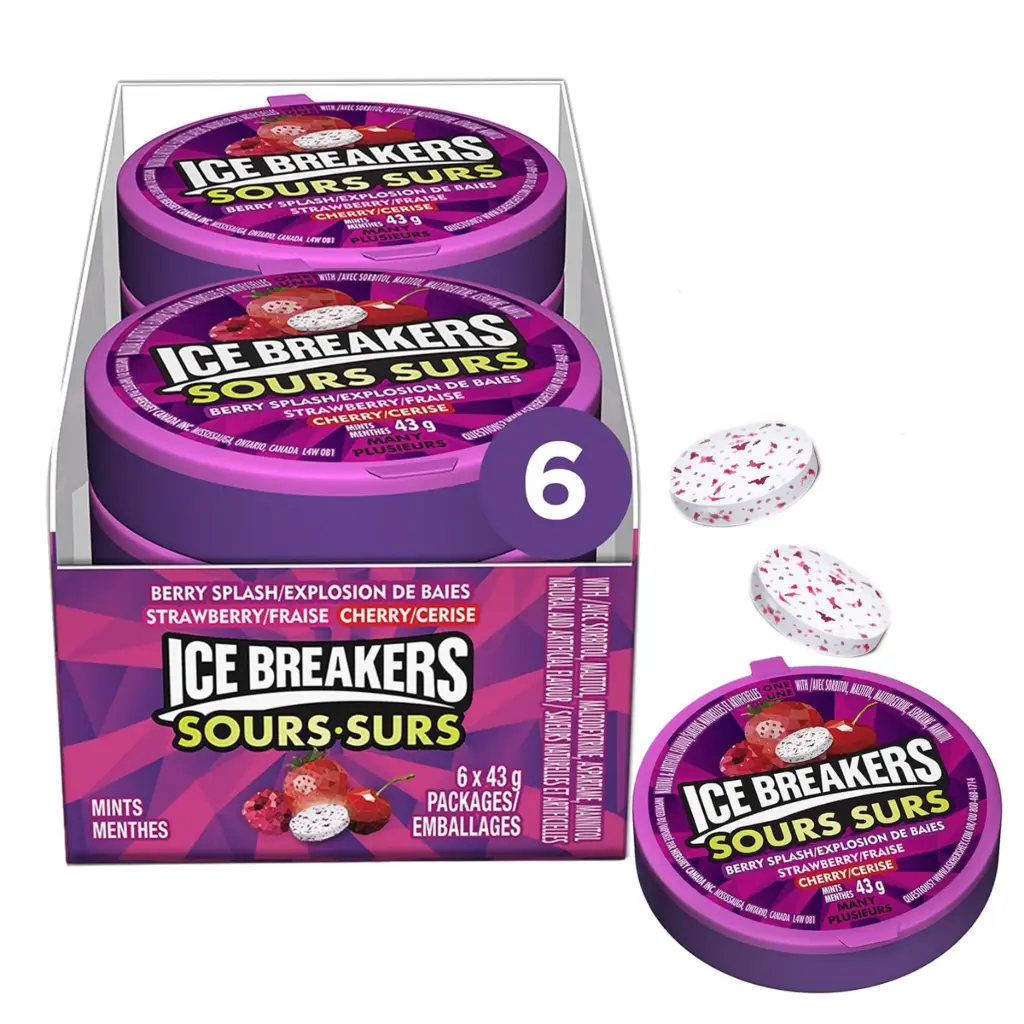 ICE BREAKERS BERRY SOURS 43G/ 6CT